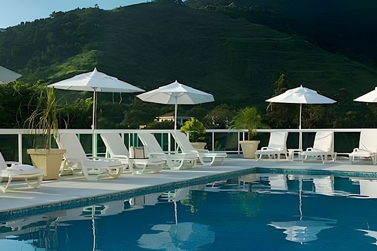 Apto Resort Angra >Espetacular Vista MAR >Ar,Wi-Fi