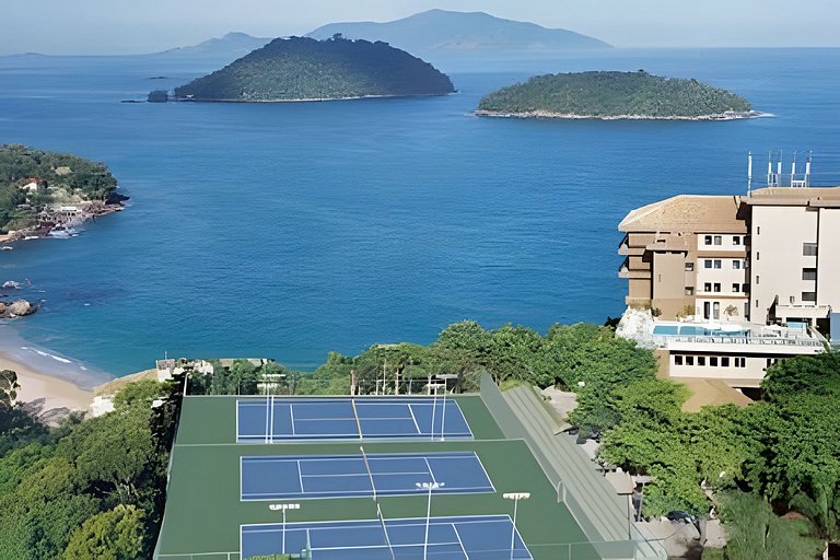 Apto Resort Angra >Espetacular Vista MAR >Ar,Wi-Fi